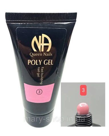 Полигель (акригель) для ногтей Queen Nails №03, 60 мл 009722 фото