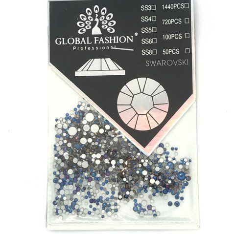 Декор для ногтей Global Fashion Swarovski. Микс размер. Pearl blue 006373 фото