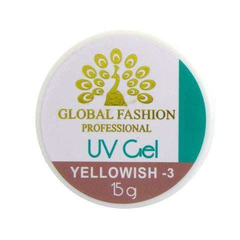 Гель для наращивания ногтей, камуфляж-3, Global Fashion Yellowish-3, 15g 02408 фото