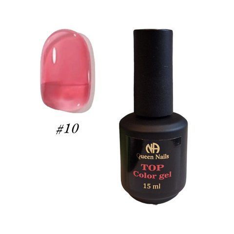 Цветной топ Queen Nails Top Color Gel 15мл. №010 009671 фото