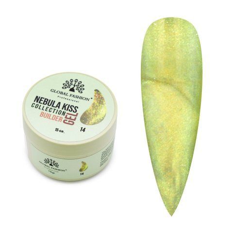 Гель для наращивания и урепления ногтей Global Fashion Nebula Kiss Builder Gel 15g. №14 Mary359 фото