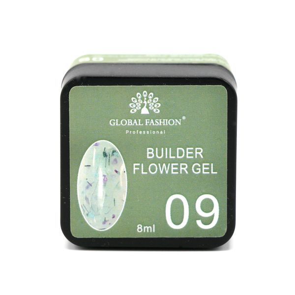 Гель для нарощування та зміцнення нігтів Global Fashion Flower Builder Gel 8g. №09 Mary309 фото