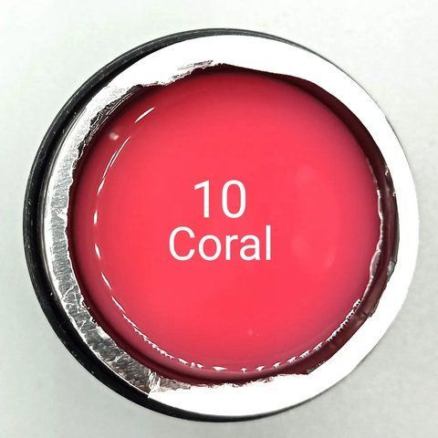 Гель для наращивания ногтей Queen Nails № 10 Coral (камуфлирующий) 15 г 003735 фото
