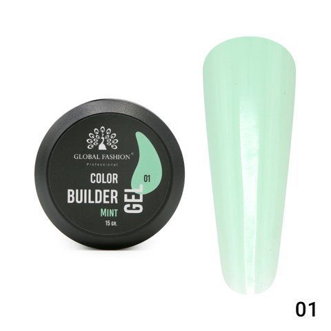 Гель для моделирования ногтей 15 гр, Color Builder Gel 01-Mint Nat-0914 фото