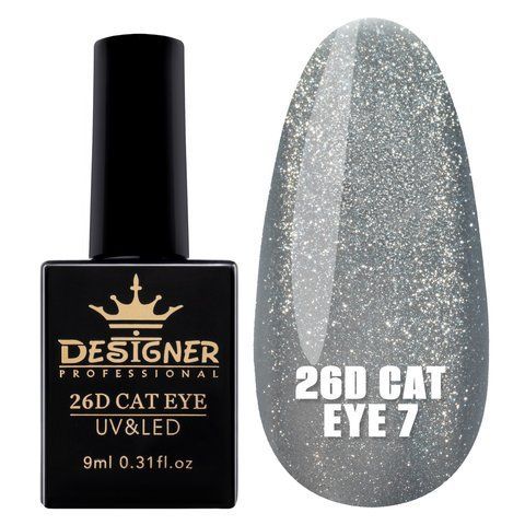 Гель-лак Designer 26D Cat Eye "Кішне око" 9 мл. № 7 03852 фото