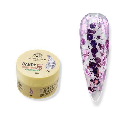 Гель для выкладного френча Global Fashion CANDY Diamond Builder Gel №04 Mary368 фото