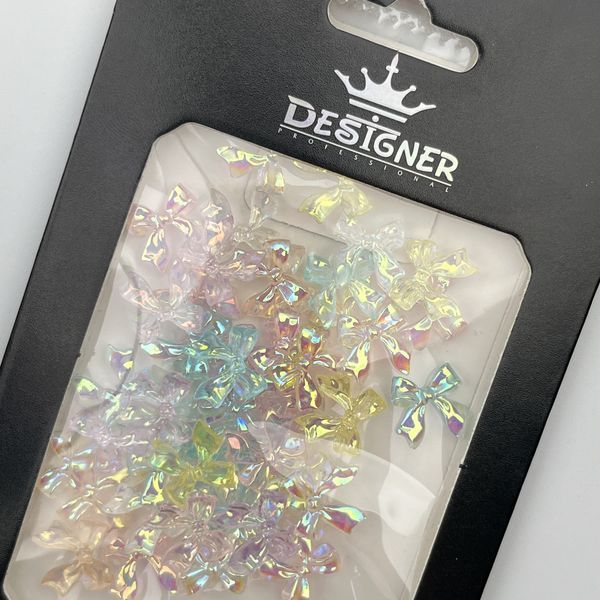 Объёмный декор Designer Professional для дизайна ногтей голографические бантики B1 Nat-0265 фото