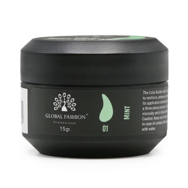 Гель для моделирования ногтей 15 гр, Color Builder Gel 01-Mint Nat-0914 фото