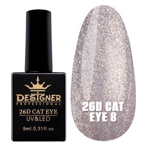 Гель-лак Designer 26D Cat Eye "Кішне око" 9 мл. № 8 04404 фото