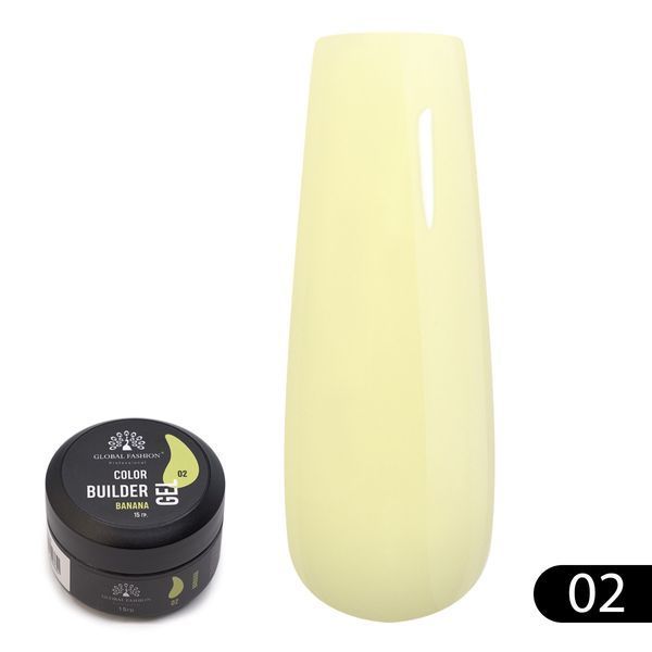 Гель для моделирования ногтей 15 гр, Color Builder Gel 02- Banana Nat-0915 фото