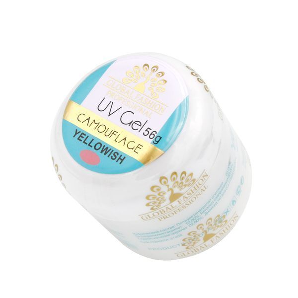 Моделювальний гель для нарощування нігтів Global Fashion Yellowish 56g. 02551 фото