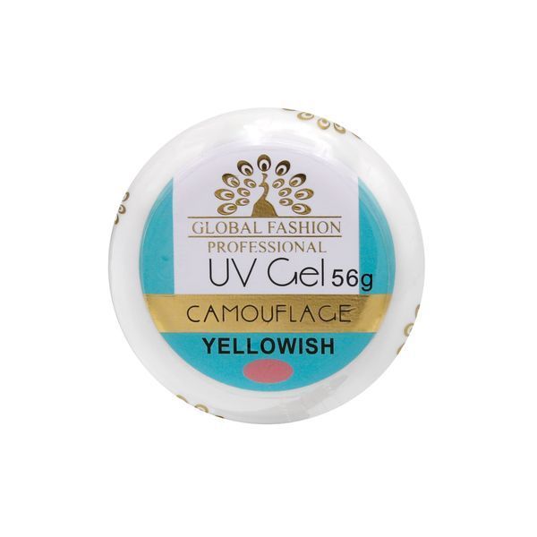 Моделювальний гель для нарощування нігтів Global Fashion Yellowish 56g. 02551 фото