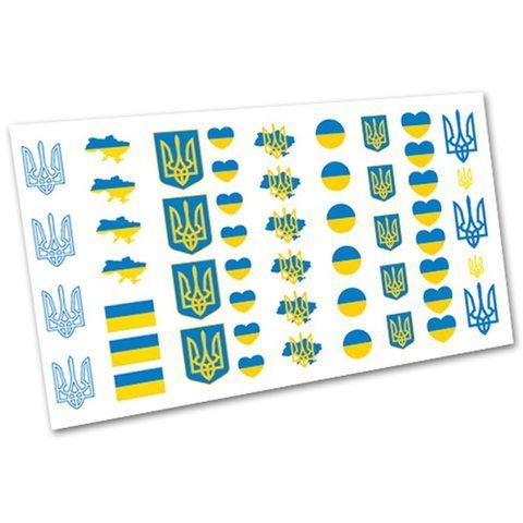 Патріотичні наклейки для нігтів "Слайдер" Ukraine 3117 03330 фото