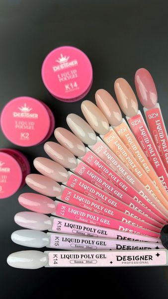 Жидкий полигель Designer Professional 30 мл. в банке К3 Clear Milk 010284 фото