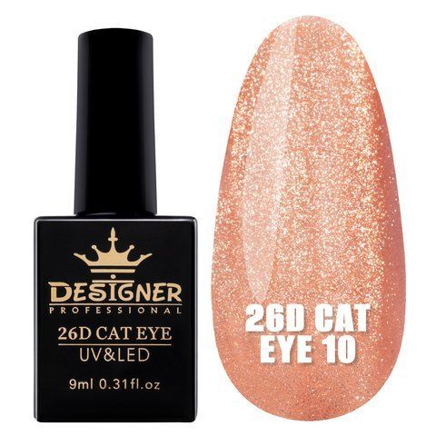 Гель-лак Designer 26D Cat Eye "Кішне око" 9 мл. № 10 001777 фото
