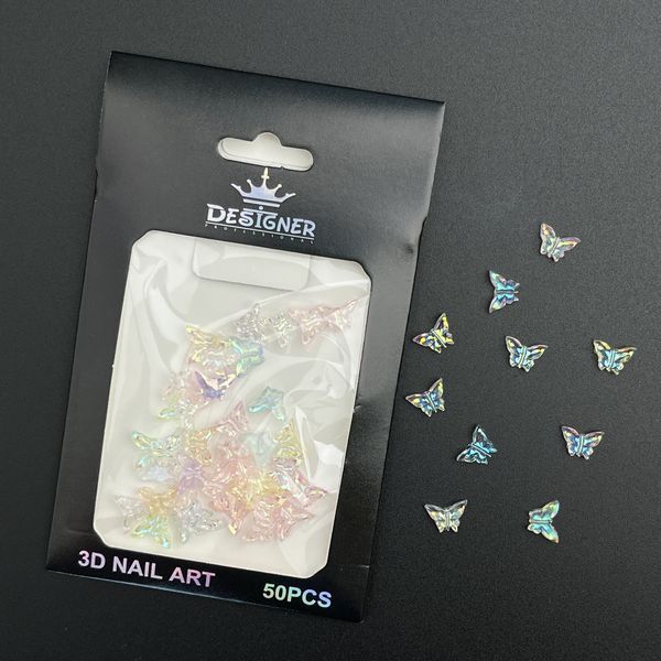 Объёмный декор Designer Professional для дизайна разноцветные бабочки D3 Nat-0318 фото