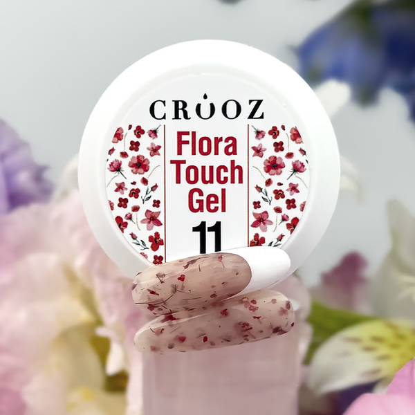 Гель для наращивания ногтей с сухоцветами Crooz Flora Touch Builder Gel 15мл. №11 Mary171 фото