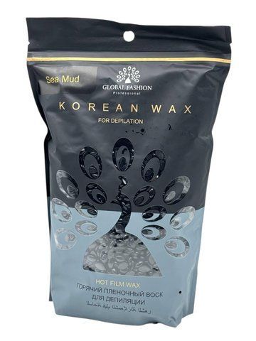Віск для депіляції Global Fashion, Korean Wax, 1000g Sea Mud Nat-0619 фото
