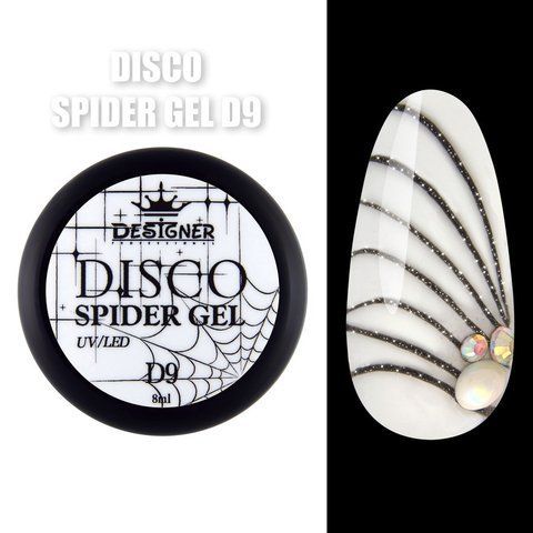 Spider Disco Gel Designer Professional Гель Павутинка світловідбивна для дизайну нігтів № 09 002251 фото