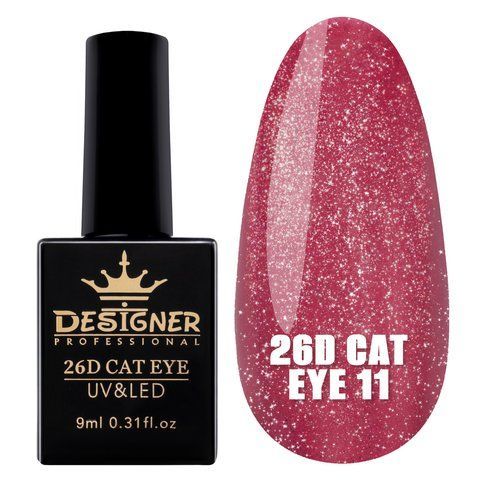 Гель-лак Designer 26D Cat Eye "Кішне око" 9 мл. № 11 001776 фото