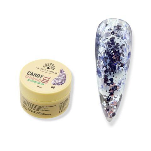 Гель для викладного френчу Global Fashion CANDY Diamond Builder Gel №08 Mary372 фото
