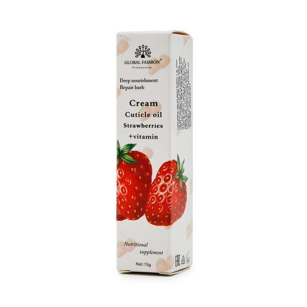 Зволожувальний крем для кутикули 15g Strawberries Nat-0519 фото