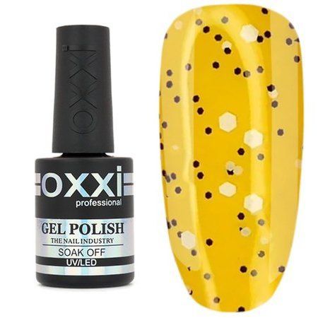 Топ для гель-лака Oxxi Professional Twist Top 10 мл, № 4 Прозрачный с черными и белыми крошками 005000 фото