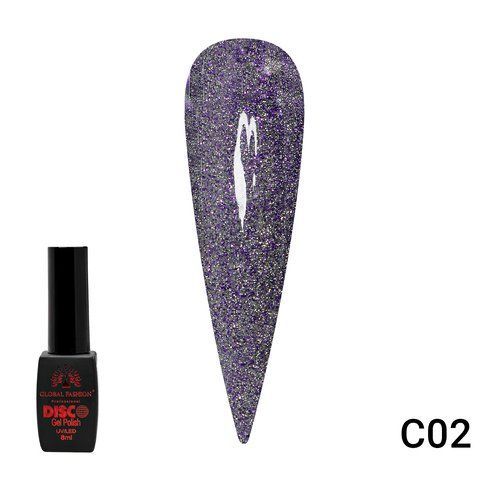 Гель-лак Disco Gel Polish, Global Fashion, Светоотражающий, 8 мл № C02 004102 фото
