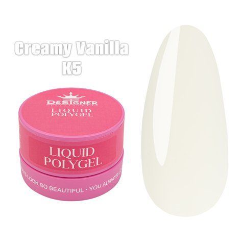 Рідкий полігель Designer Professional 30мл. у банцi К5 Creamy Vanilla 010286 фото