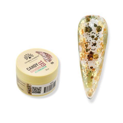 Гель для викладного френчу Global Fashion CANDY Diamond Builder Gel №09 Mary373 фото