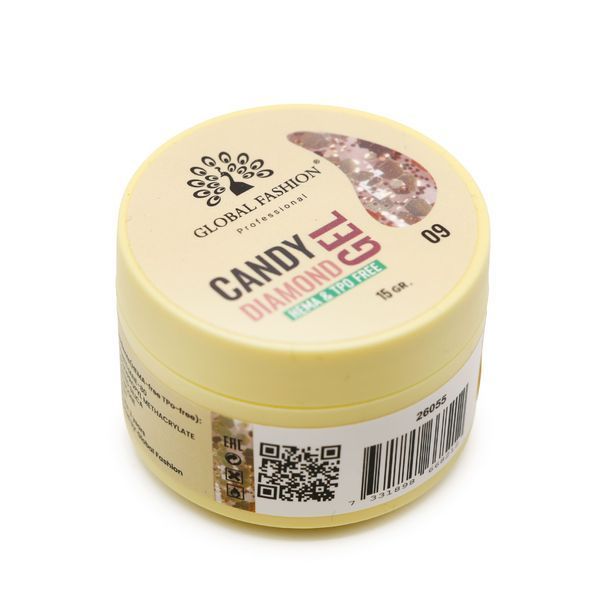 Гель для викладного френчу Global Fashion CANDY Diamond Builder Gel №09 Mary373 фото