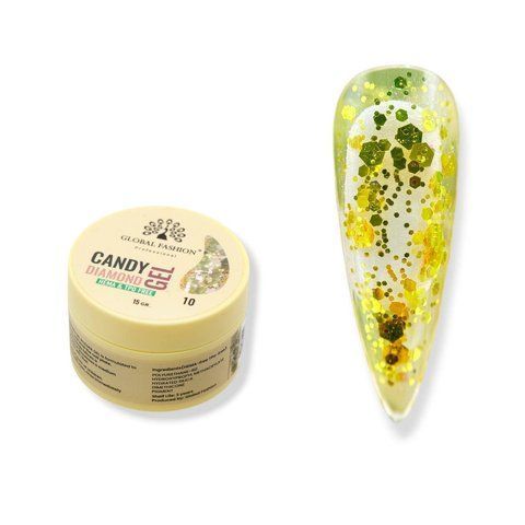Гель для викладного френчу Global Fashion CANDY Diamond Builder Gel №10 Mary374 фото