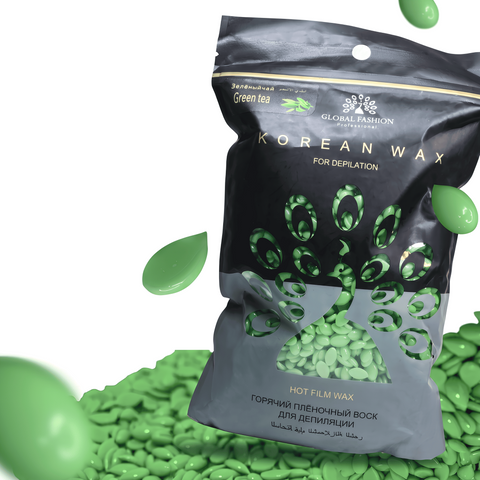 Віск для депіляції Global Fashion Korean Wax 500g. Green Tea Mary025 фото
