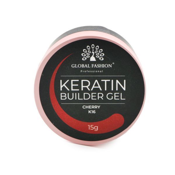 Гель для наращивания и укрепления ногтей с кератином Global Fashion KERATIN BUILDER GEL 15g. K16 Cherry Mary274 фото