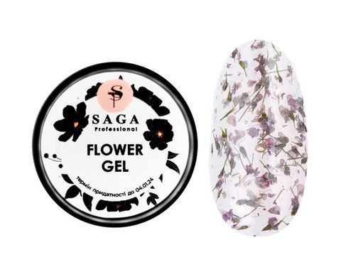 Цветочный гель для дизайна Saga Professional Flower Gel 5 мл, №01 003542 фото