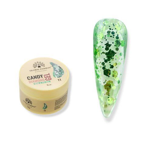 Гель для викладного френчу Global Fashion CANDY Diamond Builder Gel №11 Mary375 фото