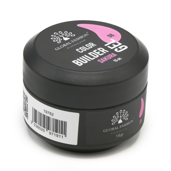Гель для моделювання нігтів 15 гр, Color Builder Gel 06-Sakura Nat-0918 фото