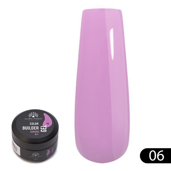 Гель для моделювання нігтів 15 гр, Color Builder Gel 06-Sakura Nat-0918 фото