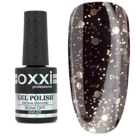 Топ для гель-лака Oxxi Professional Twist Top 10 мл, № 7 Прозрачный с золотыми крошками 005003 фото