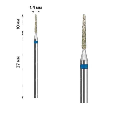 Фреза алмазна для манікюру mART (M-10) - Конус Blue 1,4*10 004853 фото