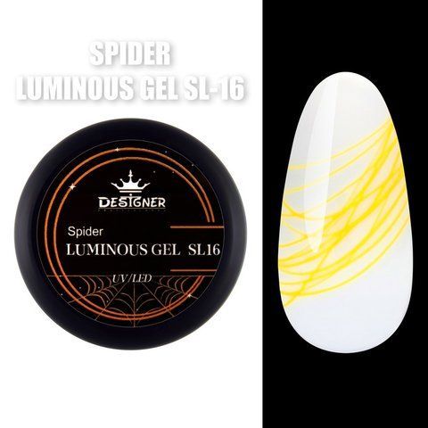 Spider Luminous Gel Designer Professional Гель люмінесцентна павутинка для дизайну нігтів SL-16 001738 фото