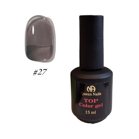 Цветной топ Queen Nails Top Color Gel 15мл. №027 009688 фото