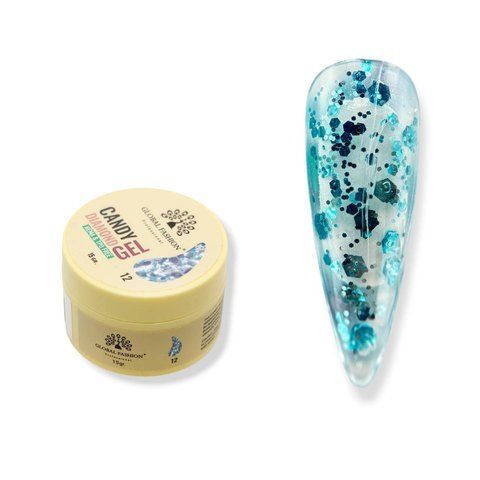 Гель для викладного френчу Global Fashion CANDY Diamond Builder Gel №12 Mary376 фото