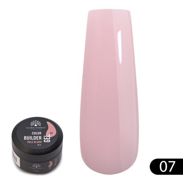 Гель для моделювання нігтів 15 гр, Color Builder Gel 07- Pale blush Nat-0919 фото