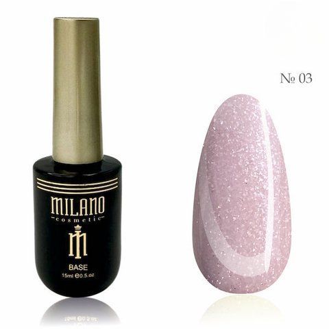 Жидкий полигель с шиммером Milano liquid shimmer polygel №03, 15 мл 008271 фото