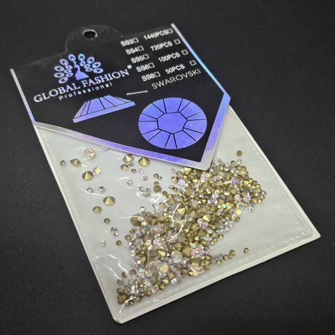 Декор для ногтей Global Fashion Swarovski Самоцветы, размер микс 008575 фото