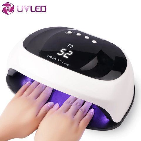 Лампа настільна для манікюру та педикюру T2 UV/LED для двох рук 72W 04138 фото