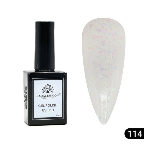 Гель-лак Global Fashion Elite Glow 15ml №114 Nat1376 фото