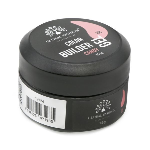 Гель для моделювання нігтів 15 гр, Color Builder Gel 08- Candy Nat-0920 фото