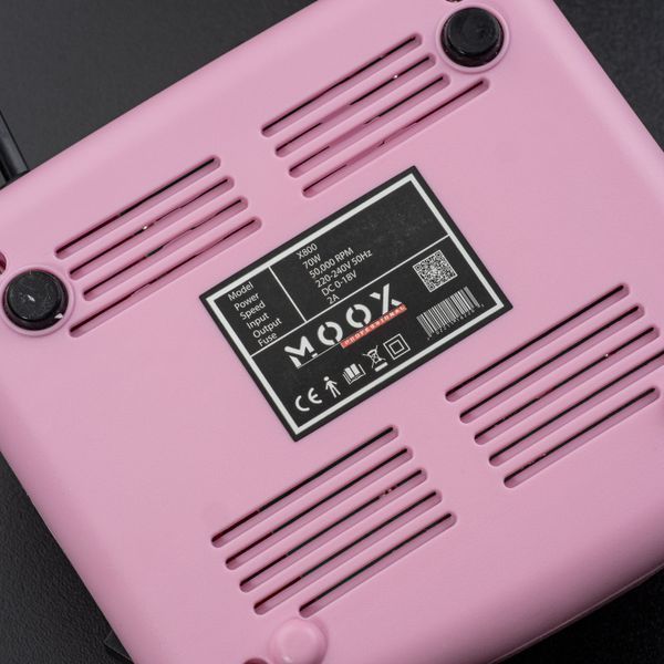 Фрезер Moox Professional X800 для манікюру та педикюру на 50 000 об./хв. та 70W. (Рожевий) 008421 фото